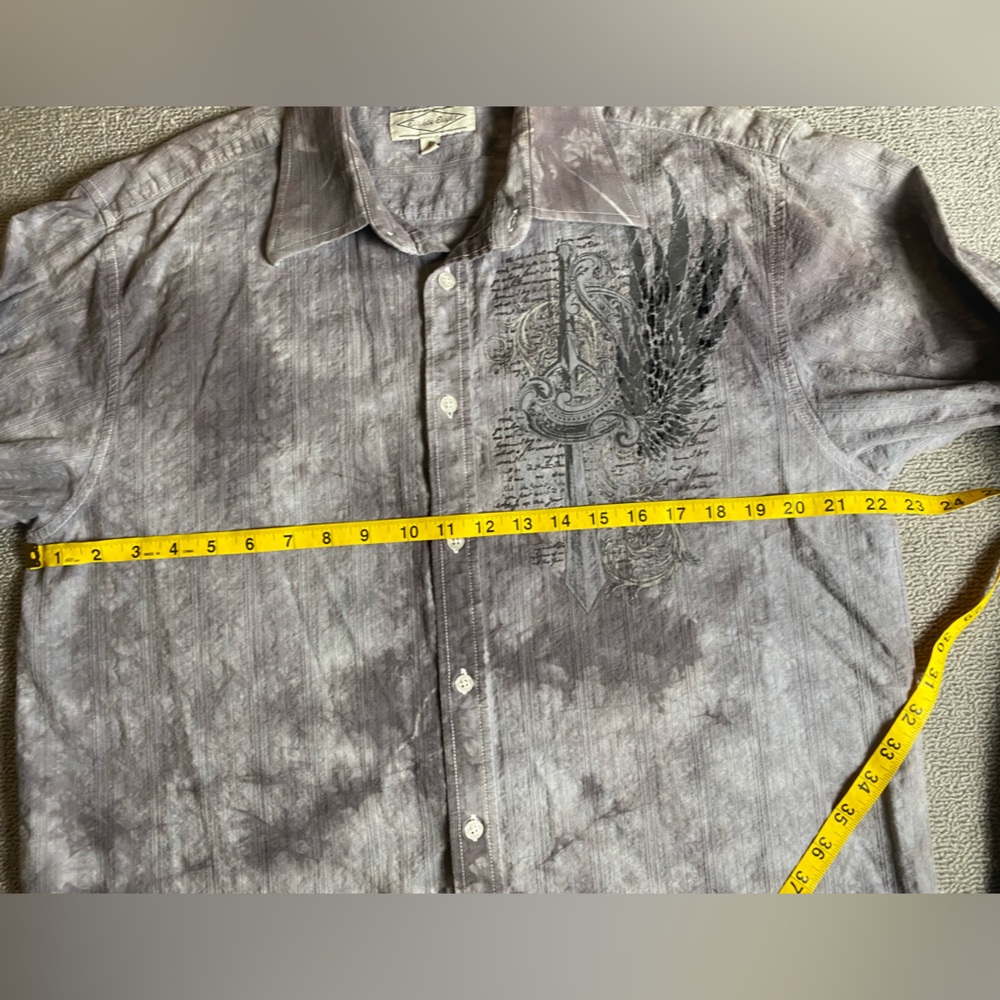 Men's Large Eighty Eight Gray Button Down - image 5